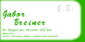 gabor breiner business card